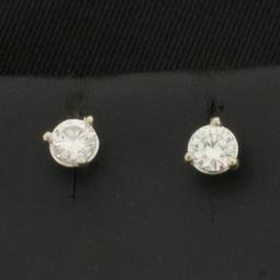 1/3ct Natural Diamond Stud Earrings In Platinum Settings