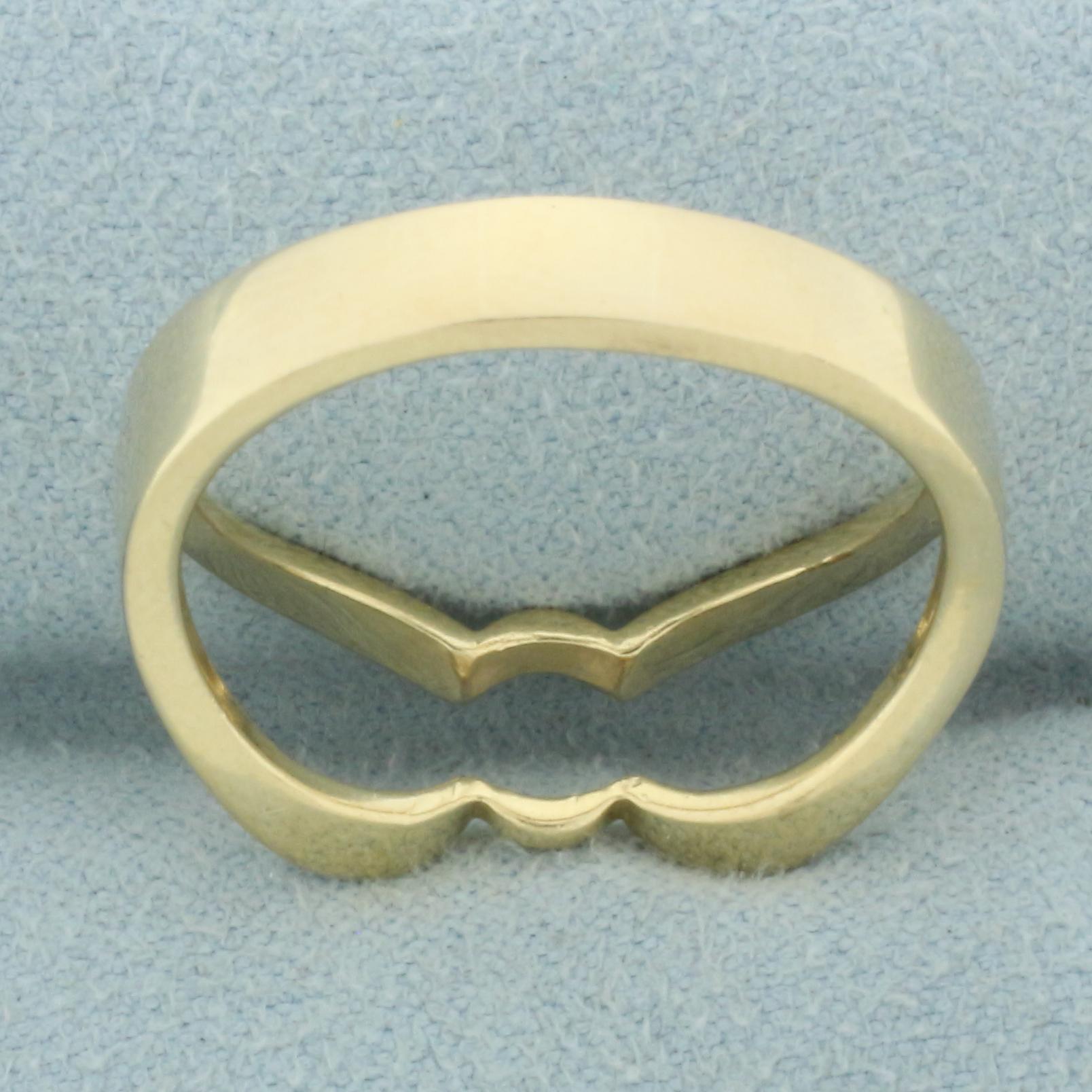 Engagement Ring Enhancer Jacket In 14k Yellow Gold