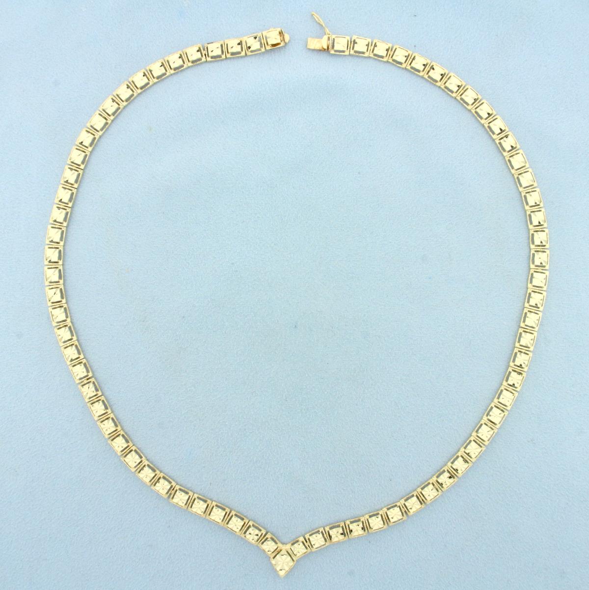 19 Inch Diamond Cut Sparkle Necklace In 14k Yellow Gold