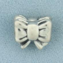 Pandora Bow Charm Bead In Sterling Silver