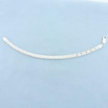 Tread Link Bracelet In Sterling Silver