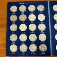 Complete 1948 Benjamin Franklin Half Dollar Album