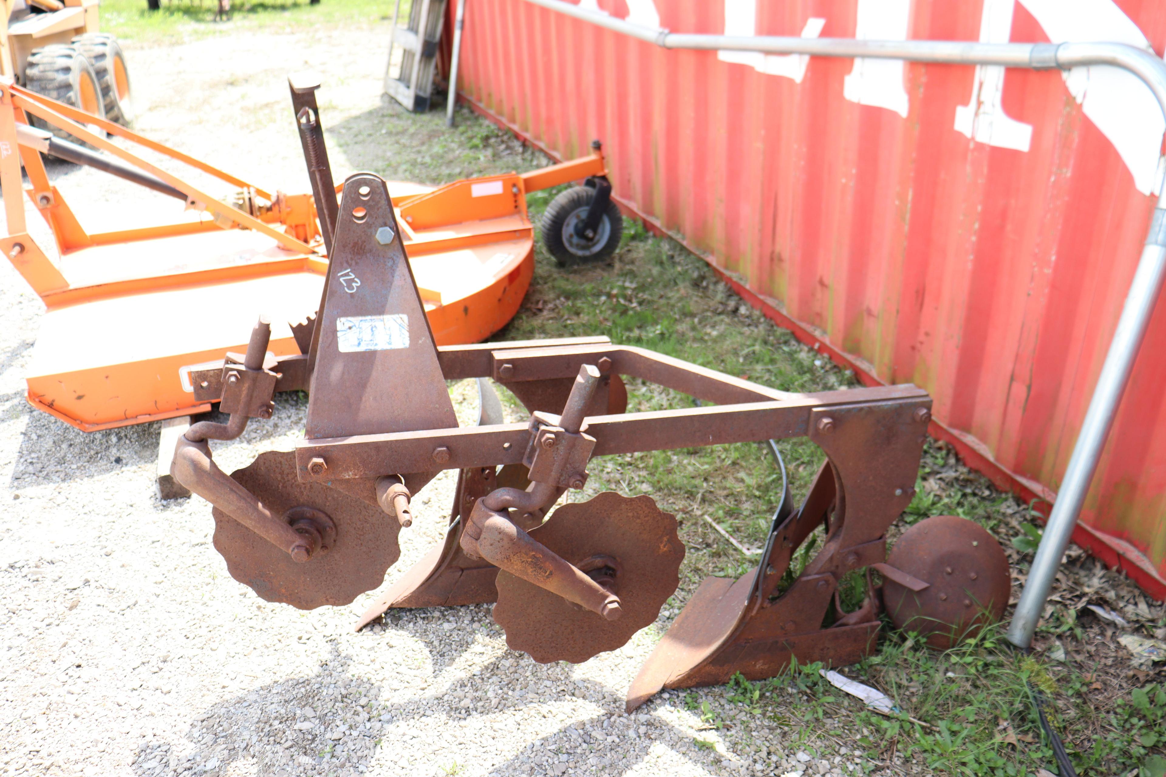 2 bottom plow, 3 point hitch