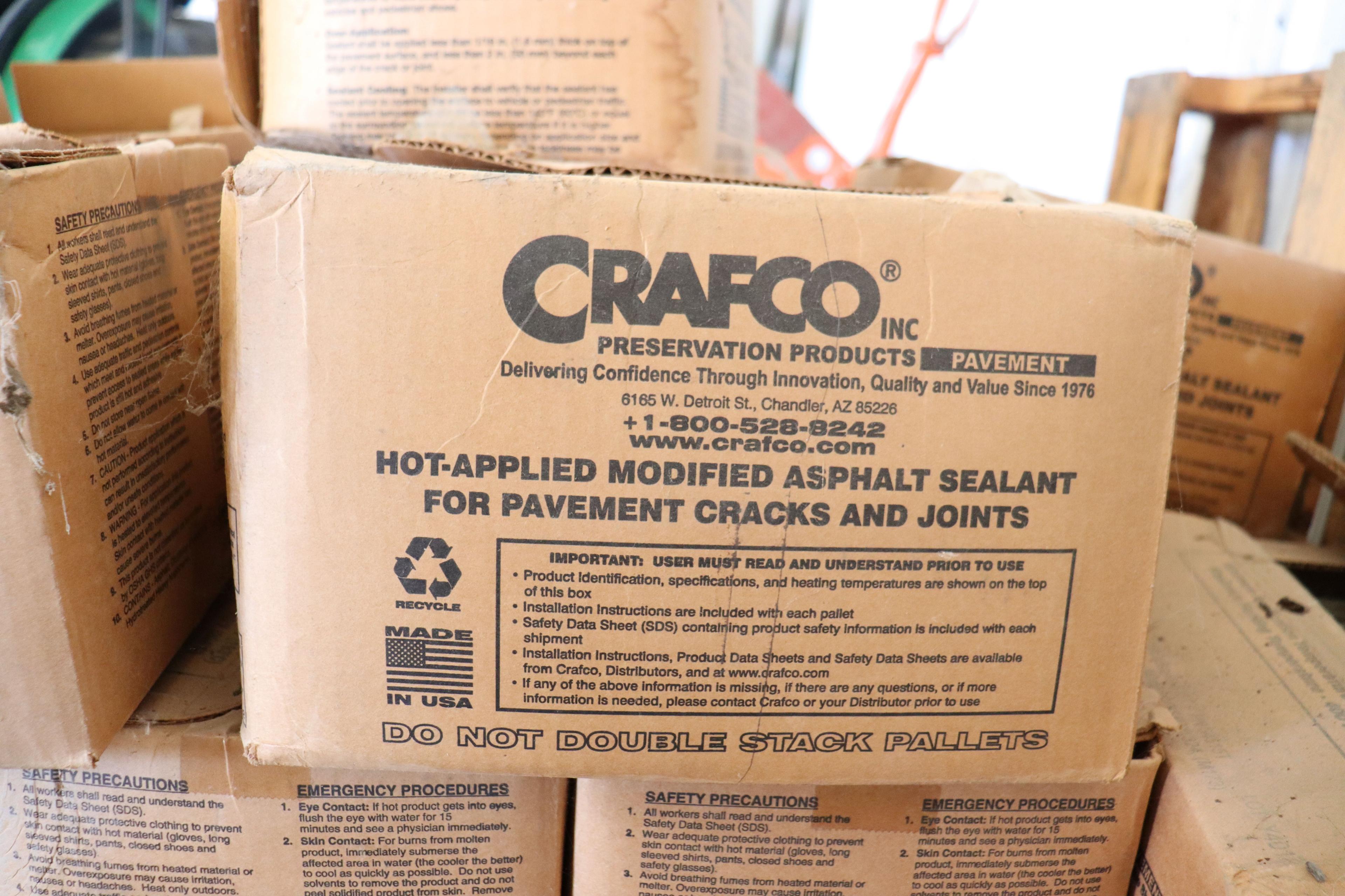 (55 boxes) Crafco hot applied asphalt sealant for pavement cracks and joint