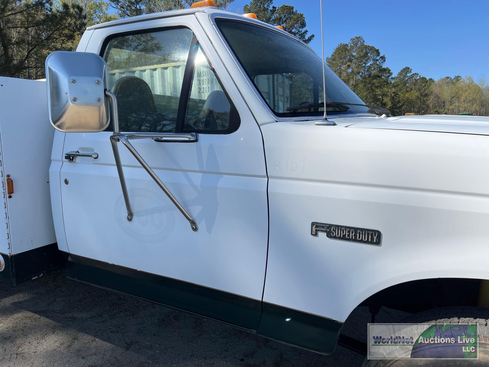 1997 FORD F-SUPER DUTY SERVICE TRUCK, VIN # 3FELF47F2VMA15897