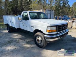 1997 FORD F-SUPER DUTY SERVICE TRUCK, VIN # 3FELF47F2VMA15897