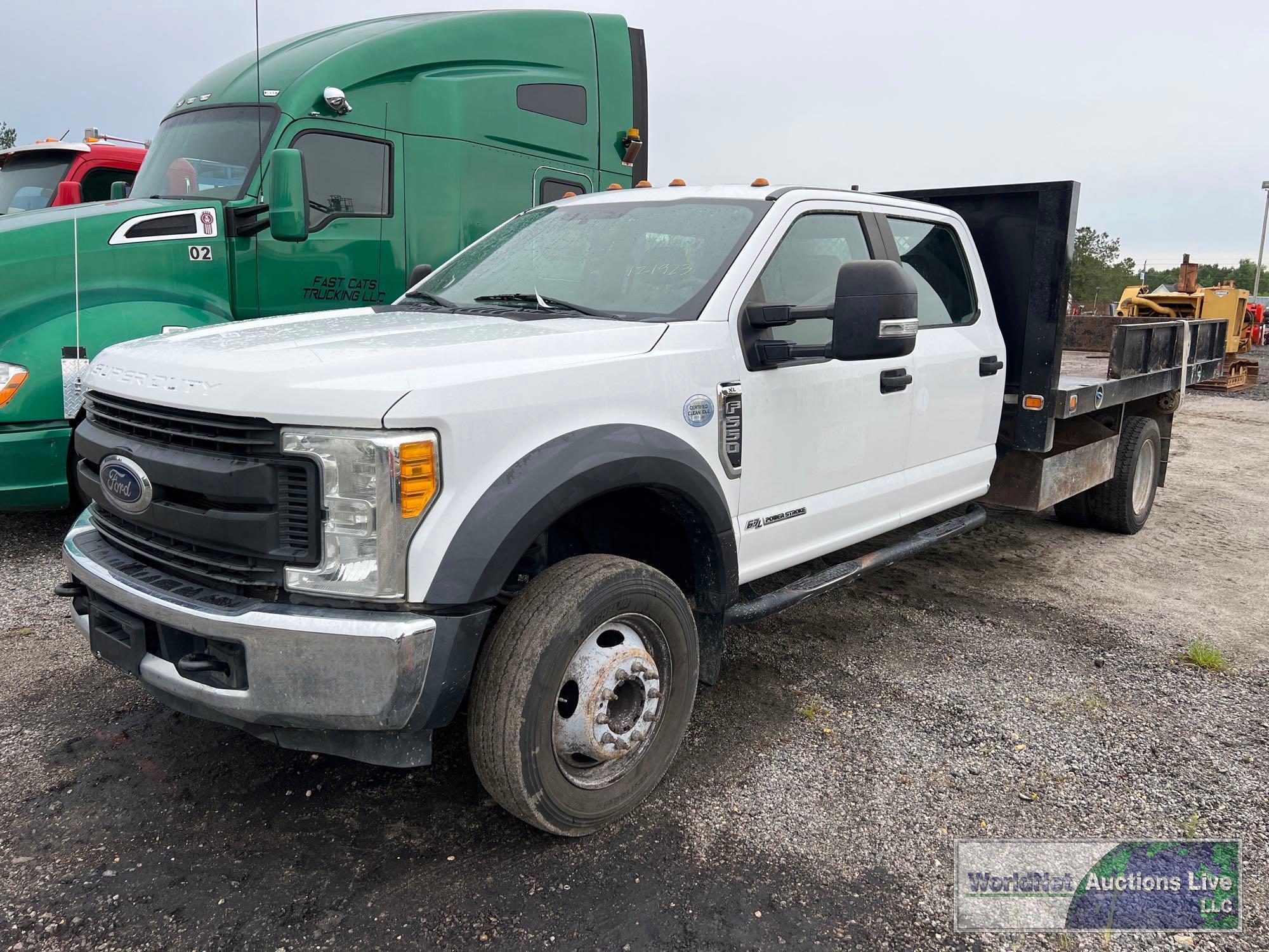 2017 FORD F-550XL FLAT BED TRUCK, VIN # 1FD0W5GT3HEC23106