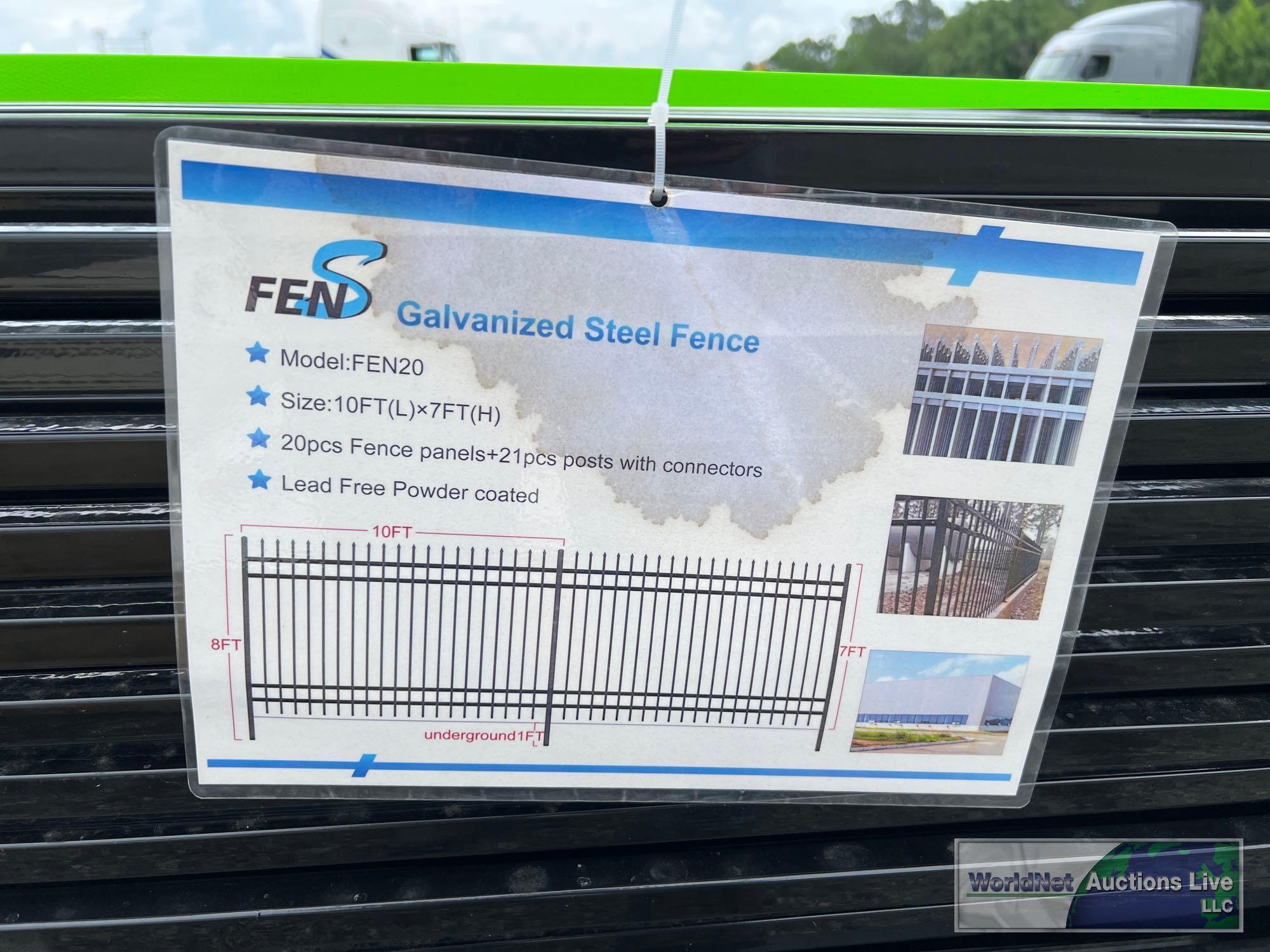 UNUSED FENS FEN20 7'x10' GALVANIZED STEEL SITE FENCE