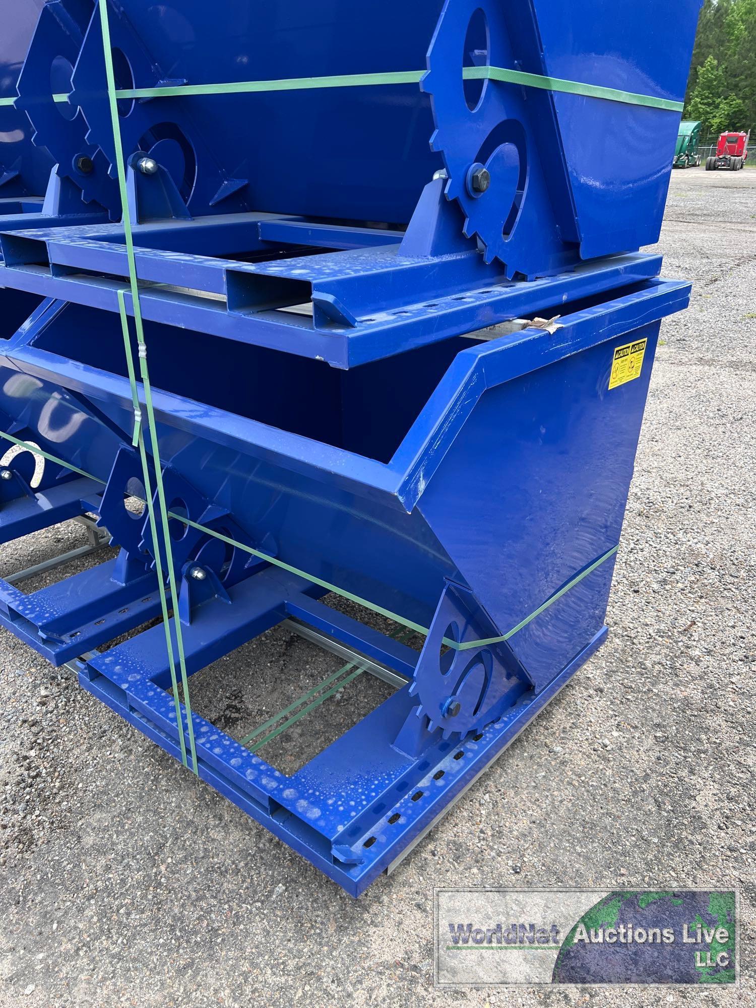 NEW/UNUSED SELF DUMPING HOPPER W/ FORK POCKETS