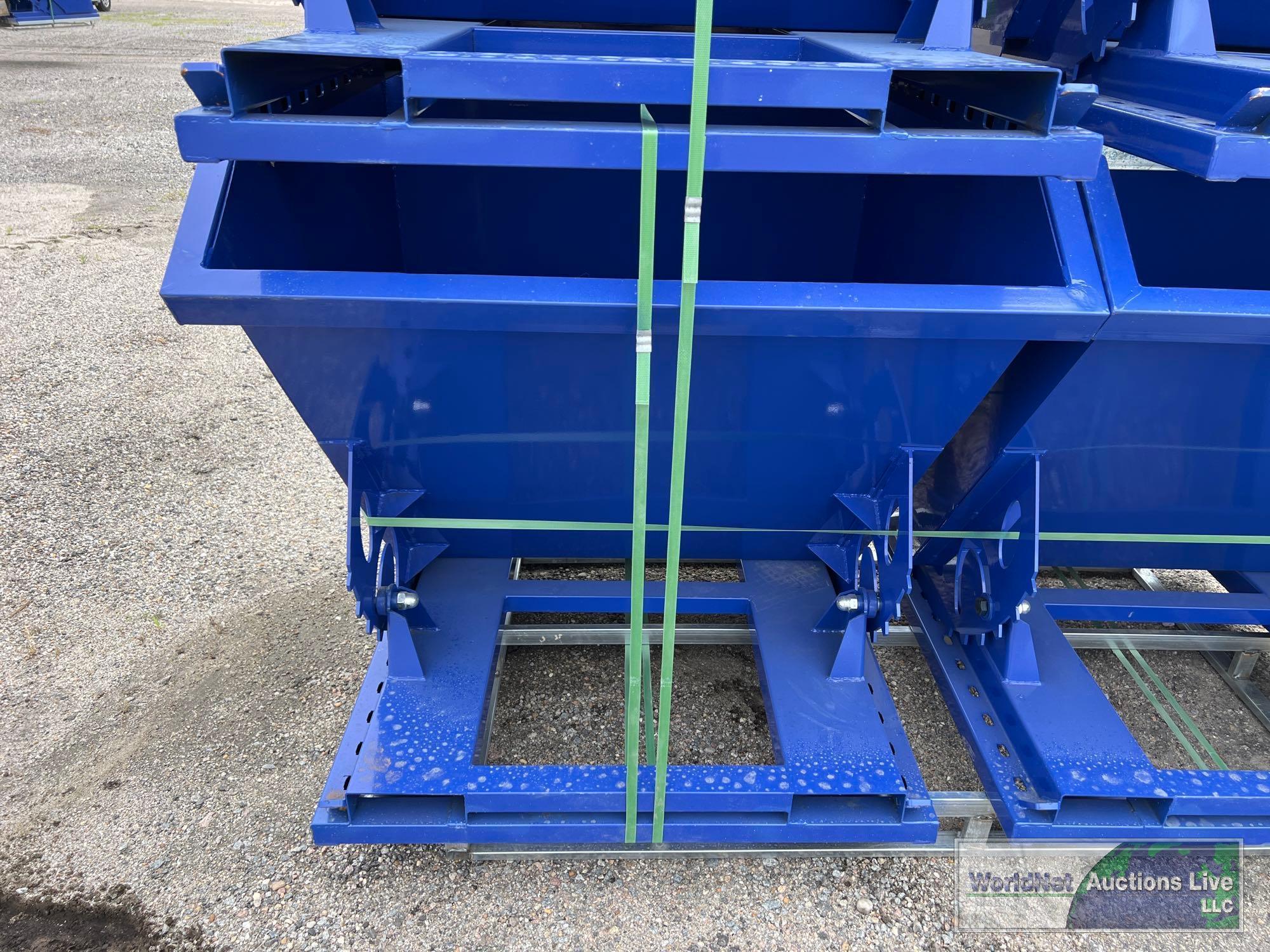 NEW/UNUSED SELF DUMPING HOPPER W/ FORK POCKETS