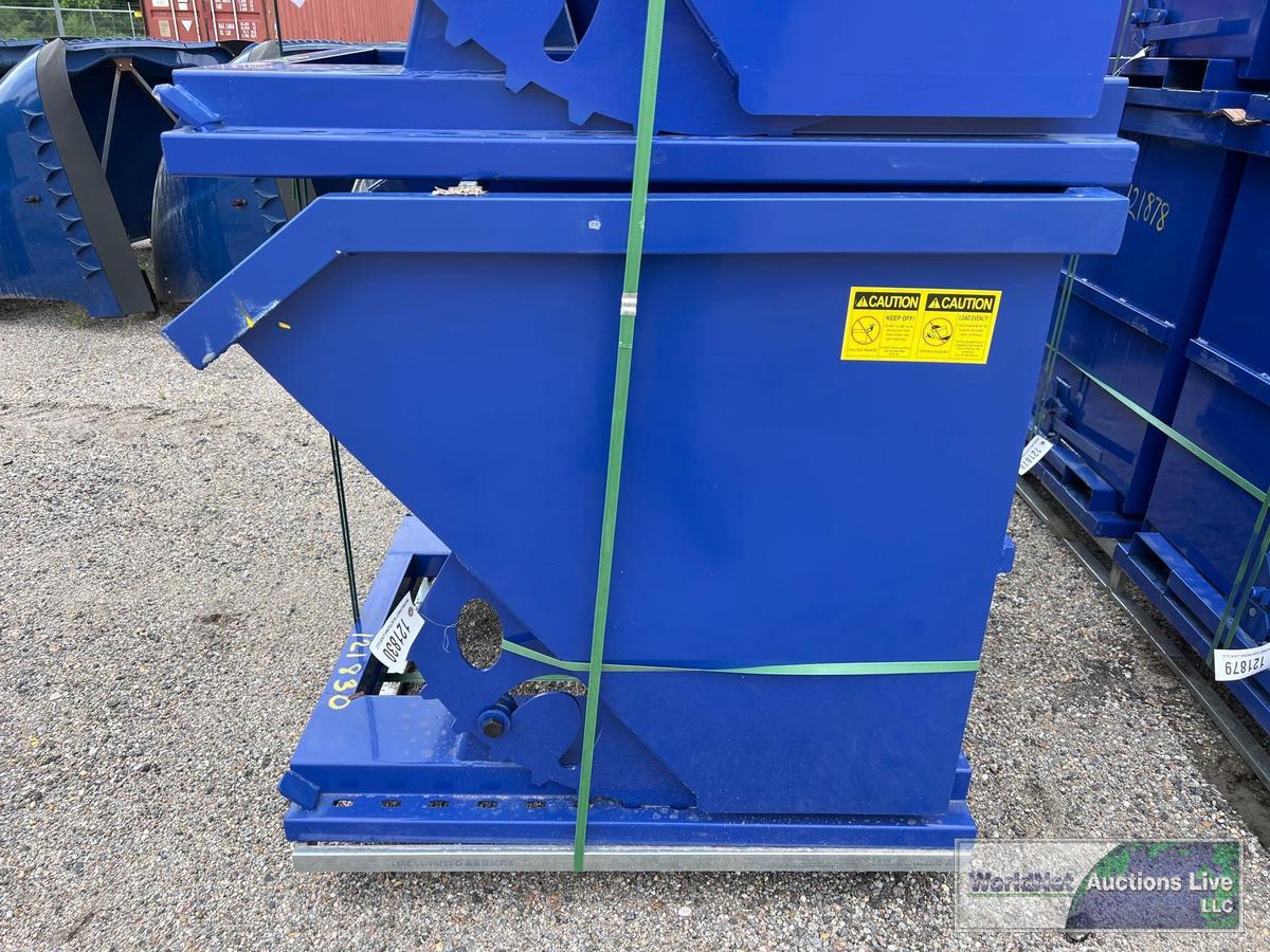 NEW/UNUSED SELF DUMPING HOPPER W/ FORK POCKETS