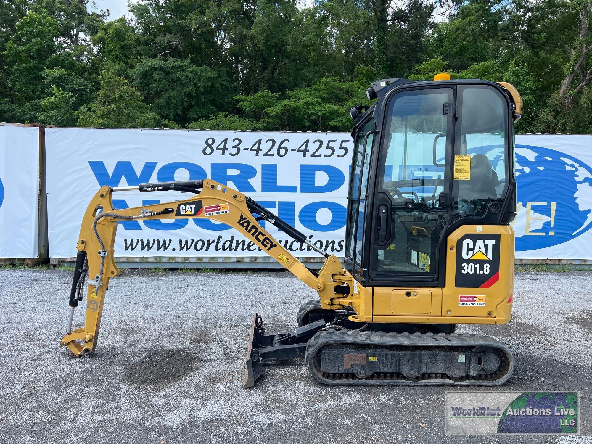 2019 CATERPILLAR 301.8 MINI-EXCAVATOR SN-CAT03018CH8X01276