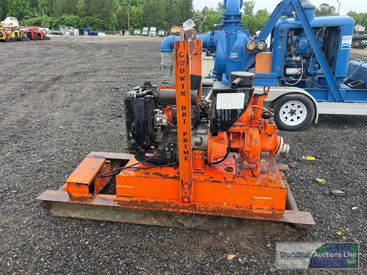 2004 SKID MOUNTED GODWIN CD80M DRI PRIME TRASH PUMP, SN-0541702