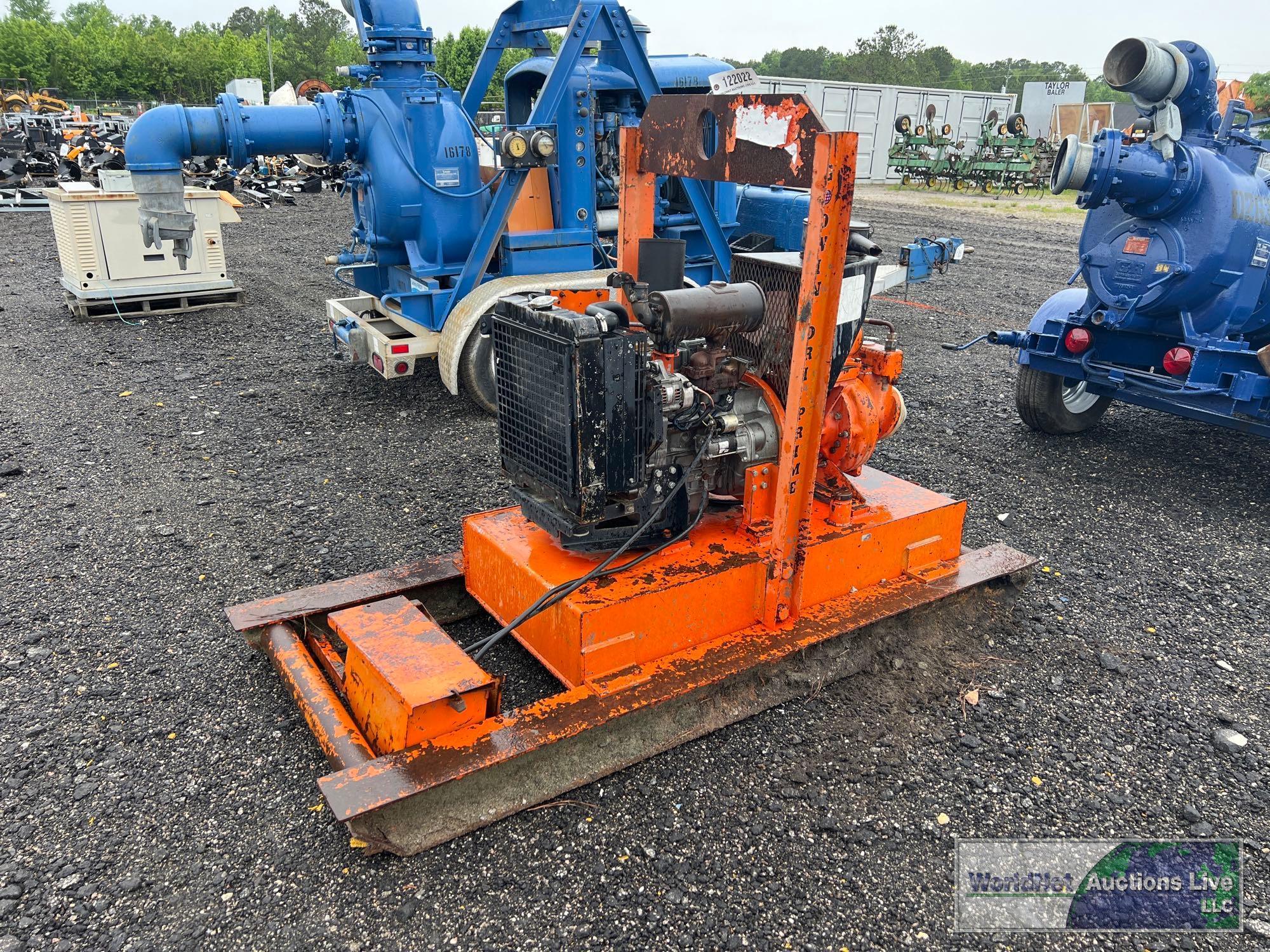 2004 SKID MOUNTED GODWIN CD80M DRI PRIME TRASH PUMP, SN-0541702