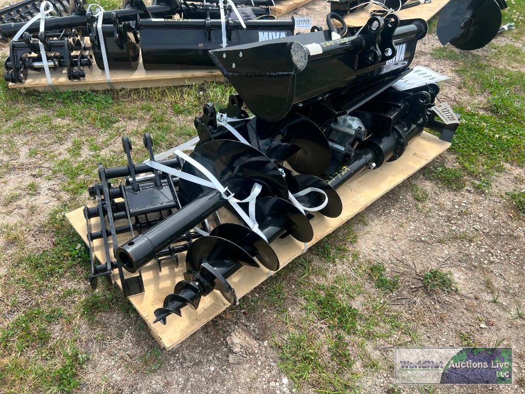 LOT OF UNUSED MIVA MINI-EXCAVATOR ATTACHMENTS