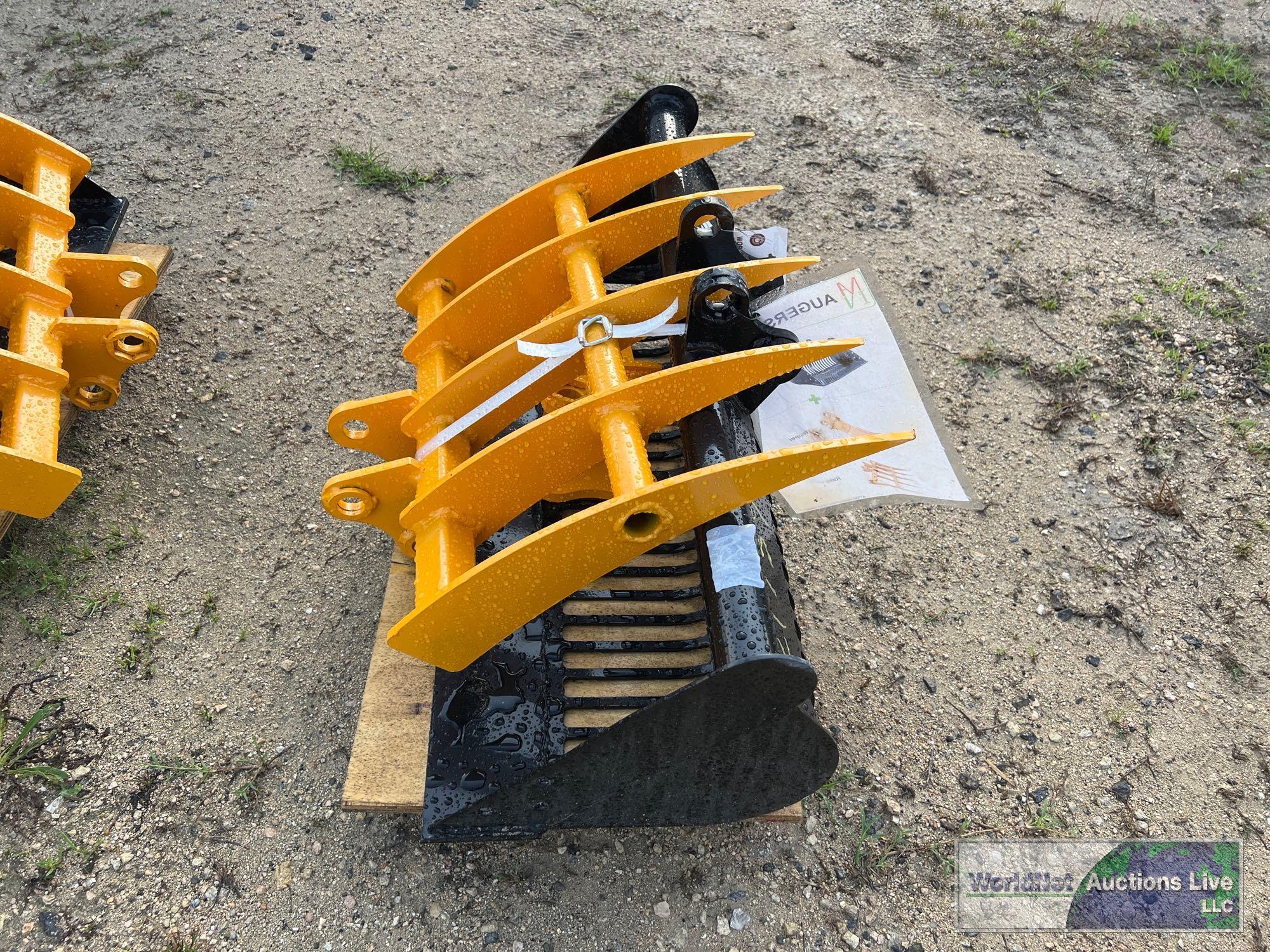 SET OF NEW/UNUSED MIVA MINI-EXCAVATOR ATTACHMENTS