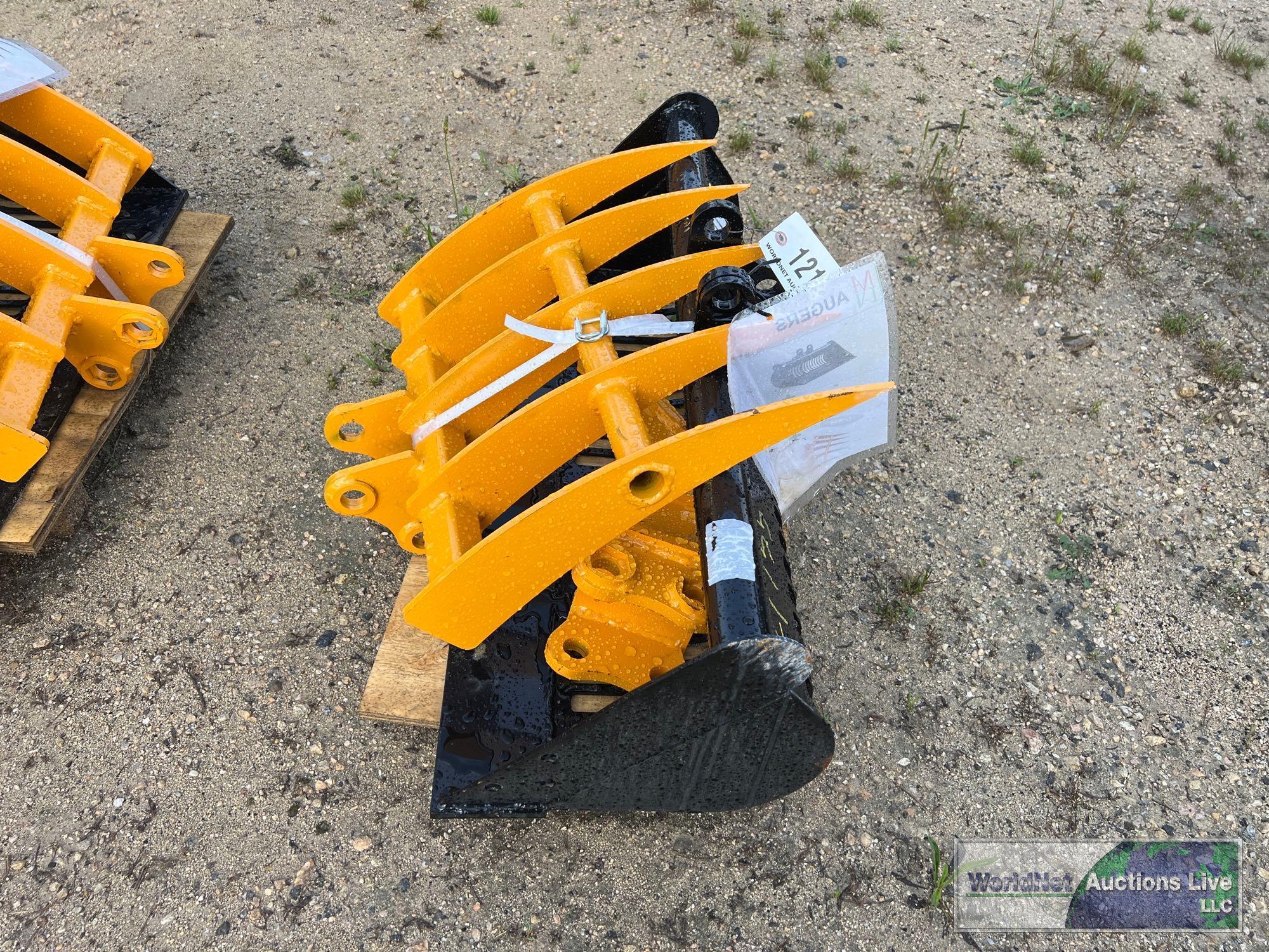 SET OF NEW/UNUSED MIVA MINI-EXCAVATOR ATTACHMENTS