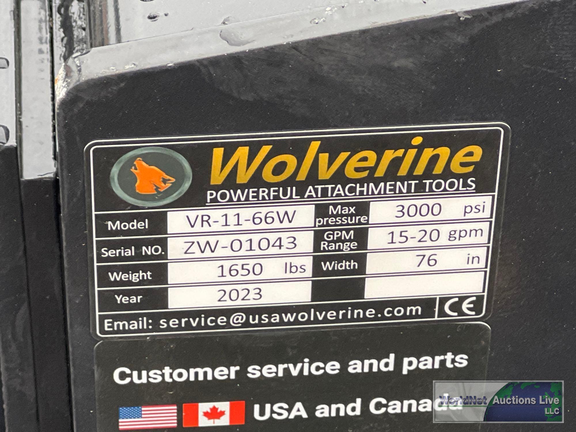 2023 WOLVERINE HYDRAULIC VIBRATORY ROLLER ATTACHMENT SN-ZW01043