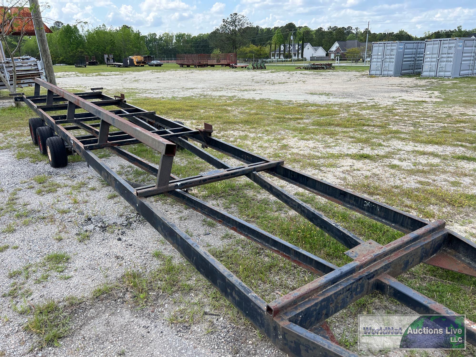 HOMEMADE TRI-AXLE HEADER TRAILER **NO TITLE, INVOICE ONLY**