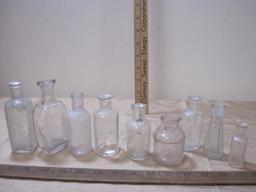 Nine Glass Bottles including McMonagle and Rogers Druggists, Middletown NY