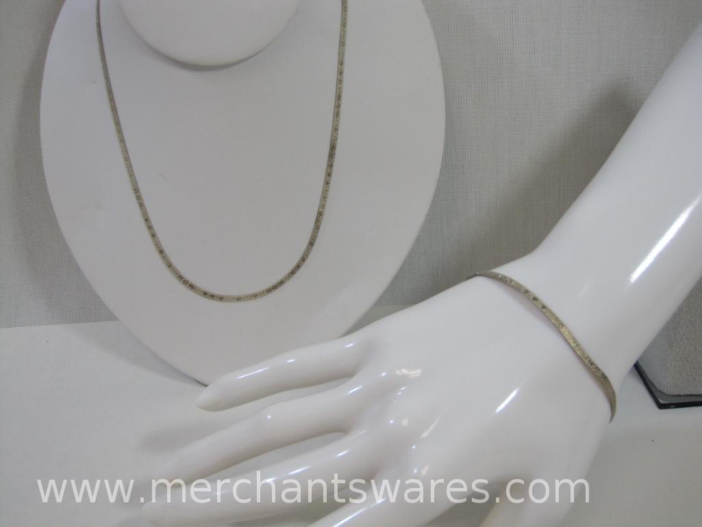 .925 Silver MOM Necklace and Bracelet Set