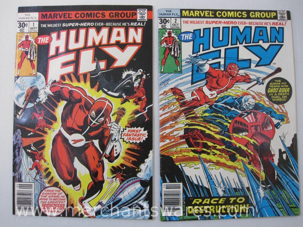 The Human Fly Issues Vol 1, No. 1, Artist: Lee Elias, No. 2, Sept, Oct 1977, Marvel comics Group