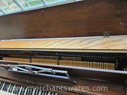 Wurlitzer Piano and Bench 58Wx38Hx24D