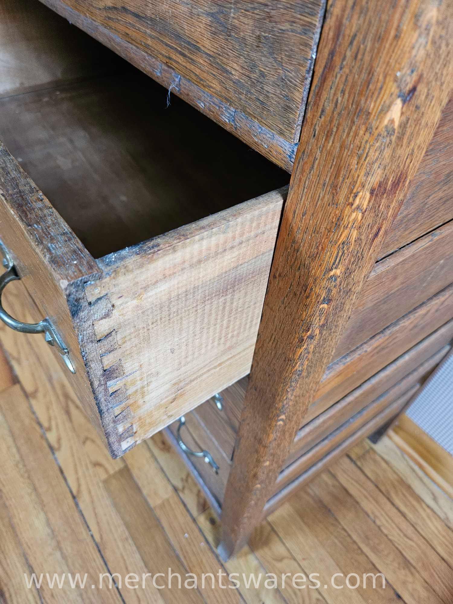 Tall Boy Solid Wooden Dresser with Dove Tailed Drawers