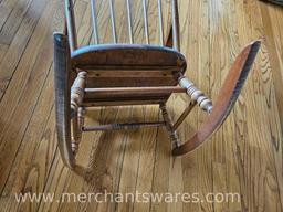 Child's Bicentennial Detail Maple Rocker 17Wx30Hx22D