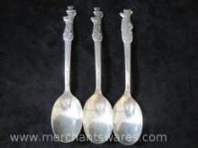 Two Huckleberry Hound Spoons and One Yogi Bear Spoon, 3oz