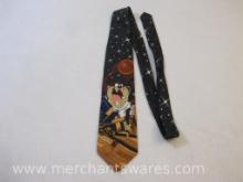 Tasmanian Devil Space Jam Taz Looney Tunes Mania 100% Polyester Tie, 2 oz