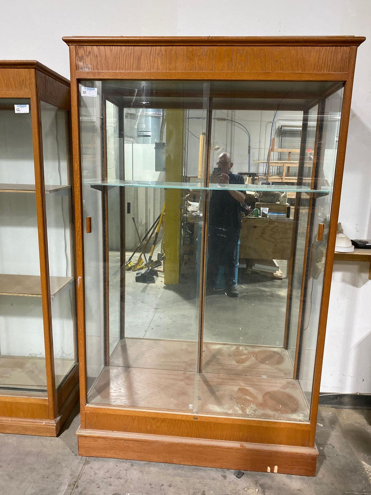 Glass front cabinet 18"x49"x82 1/2"