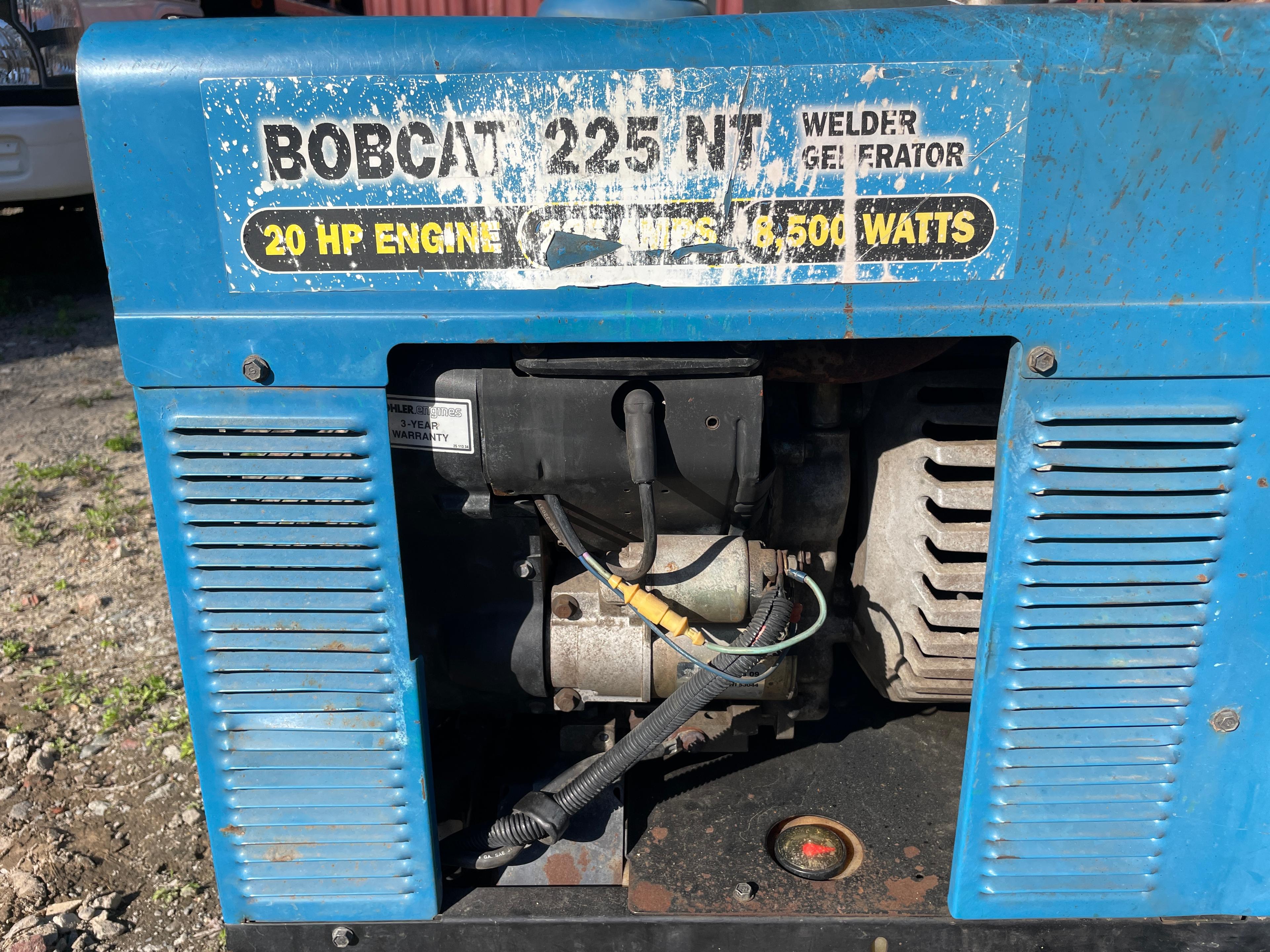 Miller Bobcat Generator/Welder #225NT 8500w, 20Hp, Hrs: 898