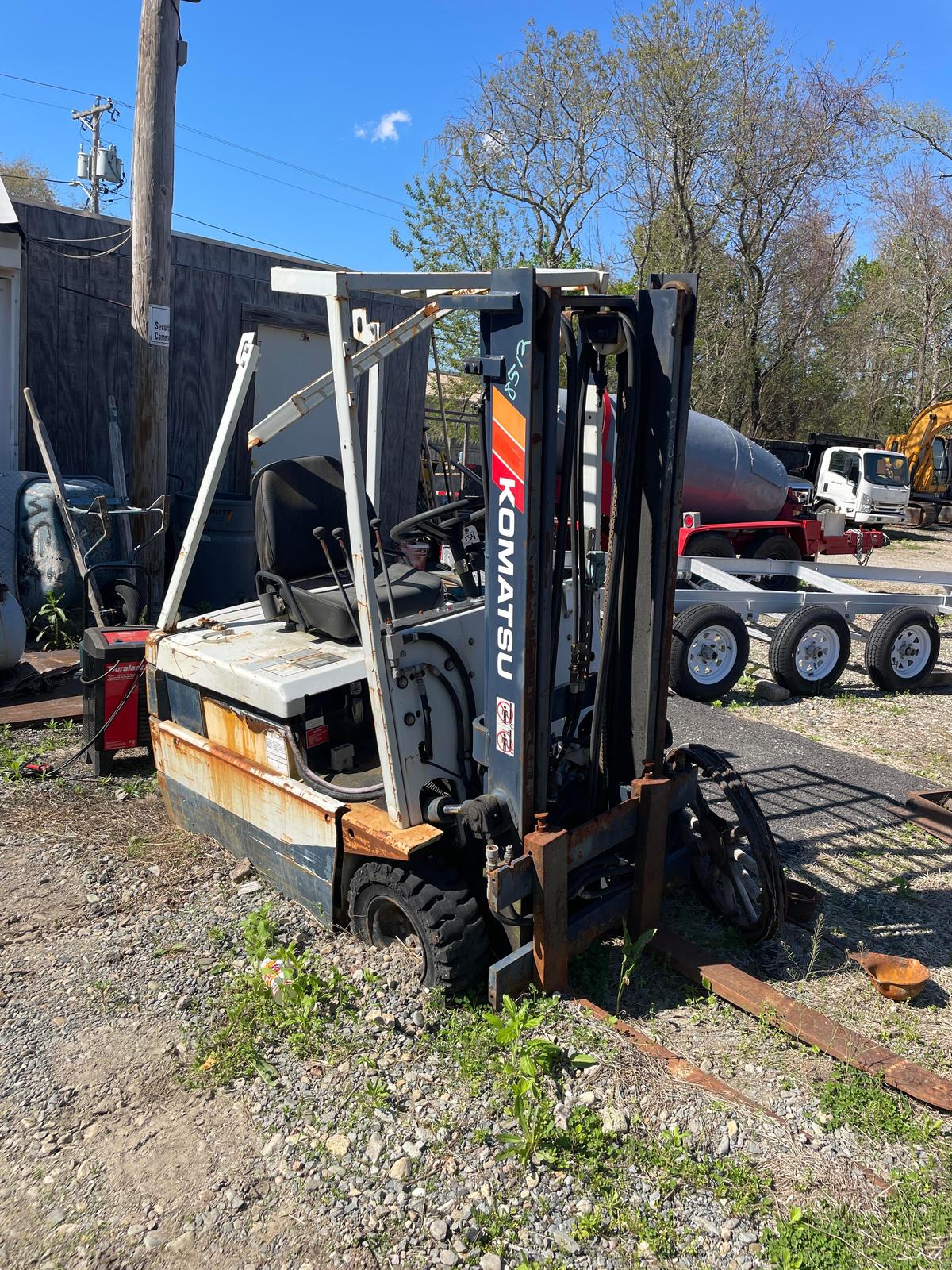 As-Is Komatsu Electric Forklift w/ Charger 24V