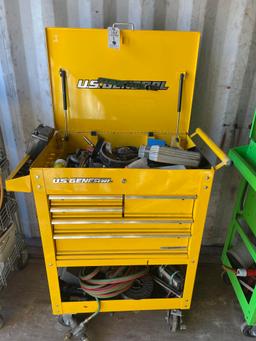 US General Port 5 Drawer Tool Box, Contents Included (Yellow)