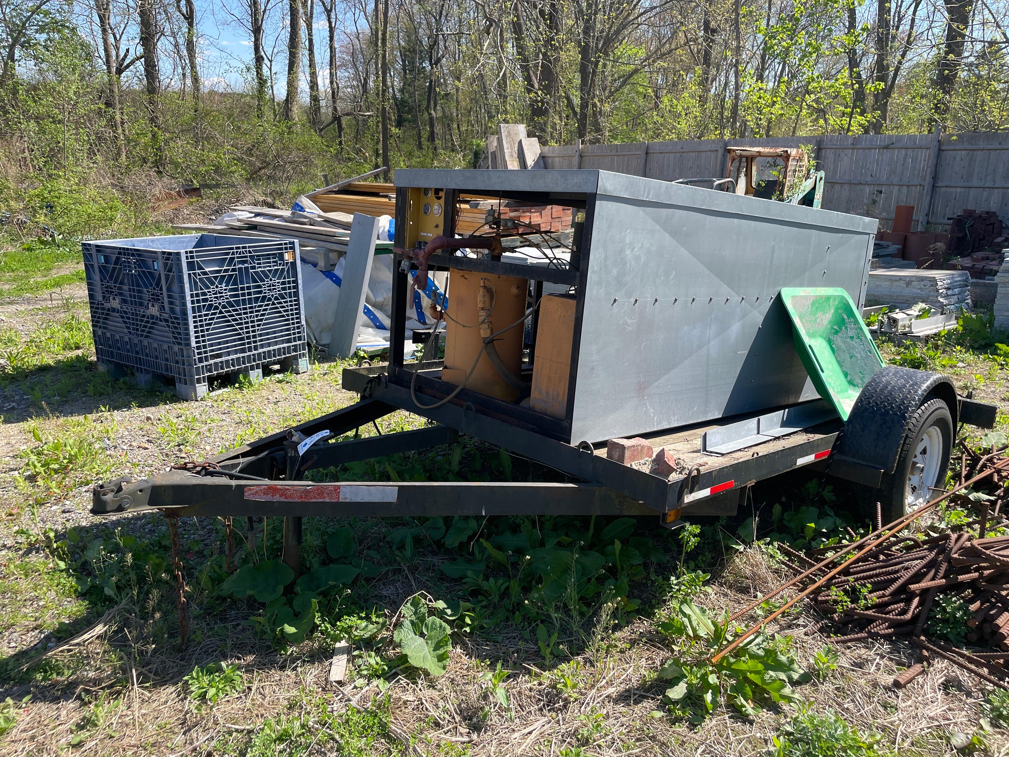 Single Axle Towable LeRoi Compressor on Trailer & with Trailer w/ Ball Hitch and Ramps (Not