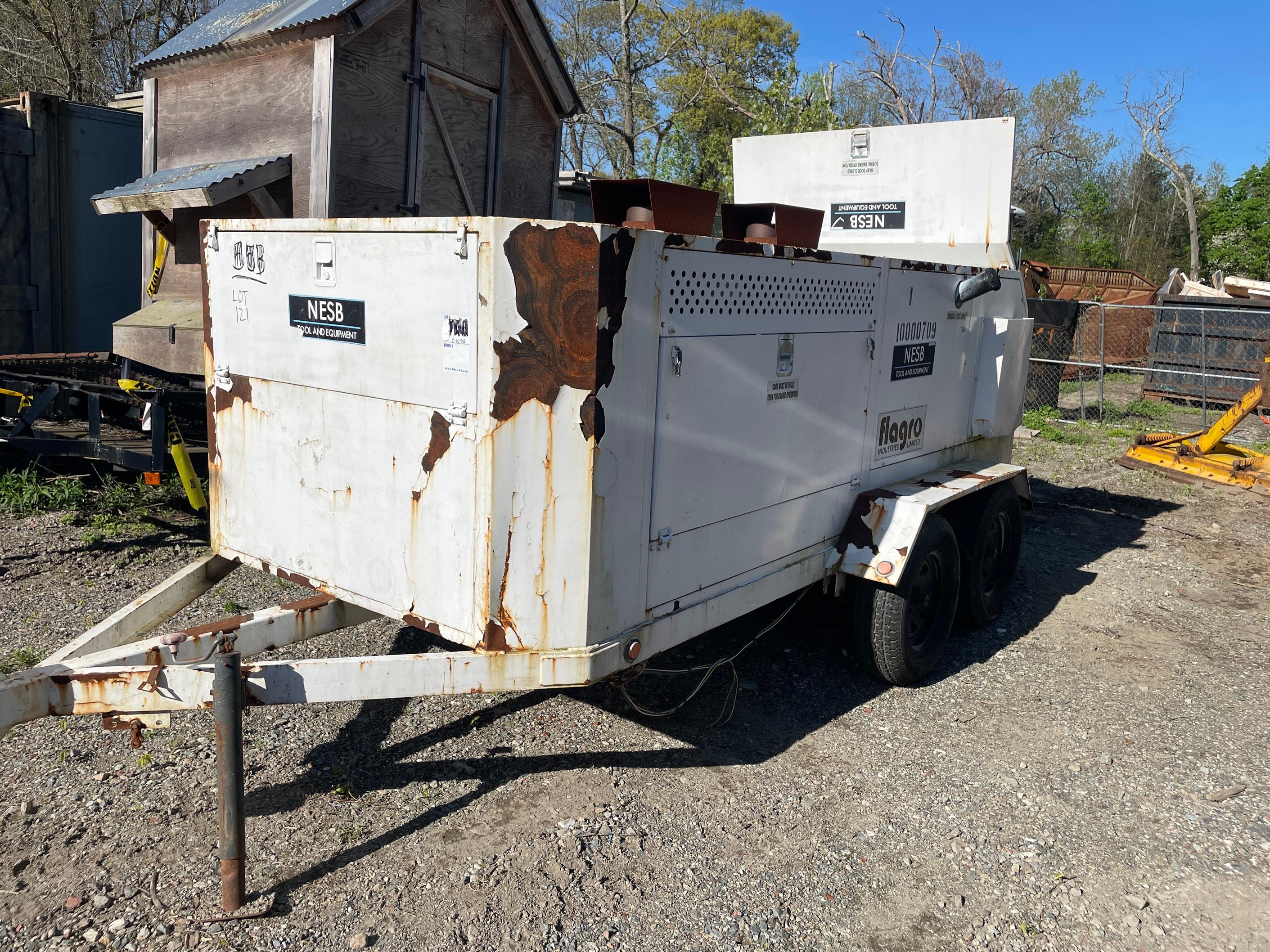 2011 Flagro #FVO1000TR 2-Axle Portable Heater w/ Yanmar 3 Cyl. Diesel Engine w/ 11,489 Hours