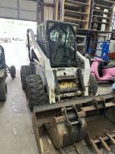 Bobcat S300 Rubber Tire Diesel Skid Steer, Enclosed Cab, High Flow, Turbo, Hrs: 2,949, w/ 6' Bucket,