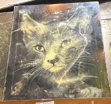 Unique Old Cat Painting