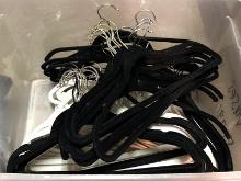 80+ Black and White Velvet Hangers in Tote