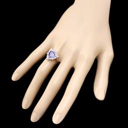 14k Gold 1.80ct Tanzanite 0.70ct Diamond Ring