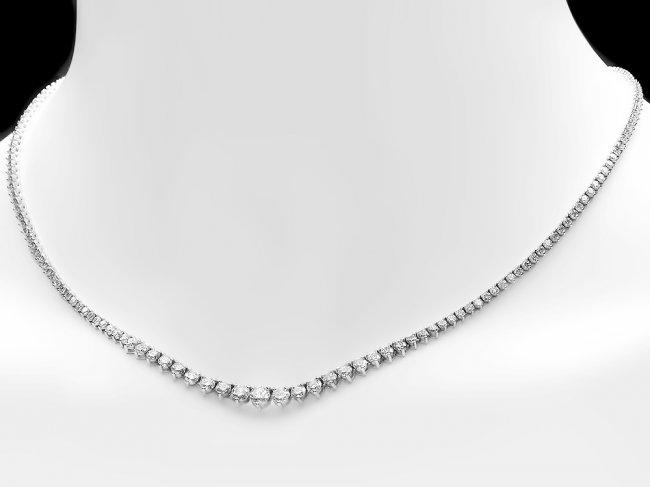 18k White Gold 6.70ct Diamond Necklace