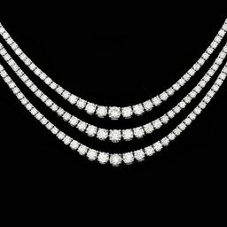 18k White Gold 12.60ct Diamond Necklace