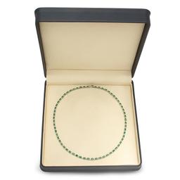 14K Gold 15.24ct Emerald 1.30cts Diamond Necklace