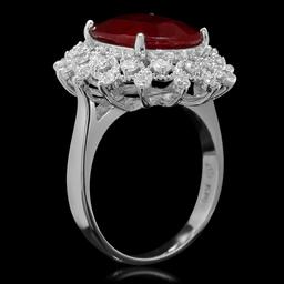 14K Gold 6.06ct Ruby 0.71ct Diamond Ring