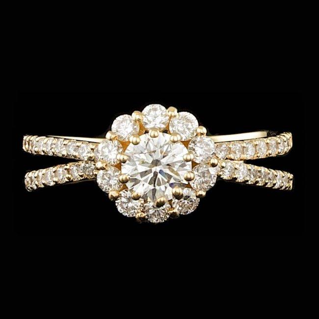 14k Yellow Gold .65ct Diamond Ring