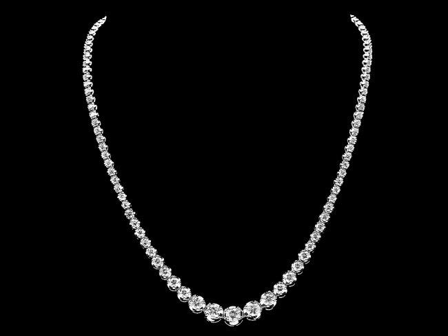 18k White Gold 11.60ct Diamond Necklace