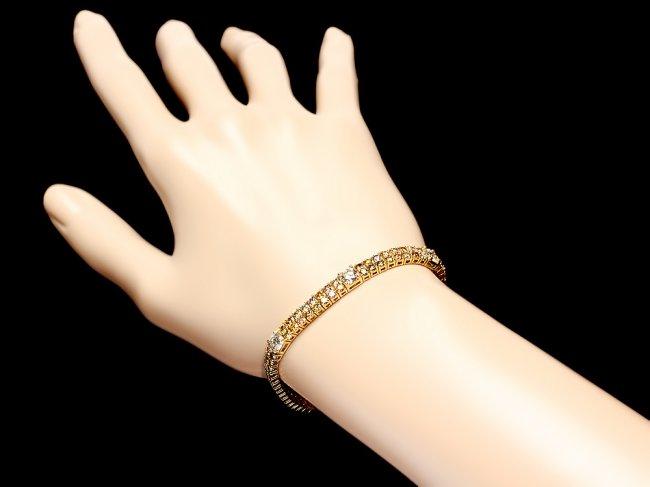 18k Yellow Gold 8ct Diamond Bracelet