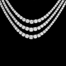 18k White Gold 12.90ct Diamond Necklace