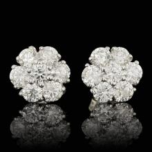 14k White Gold 2.50ct Diamond Earrings